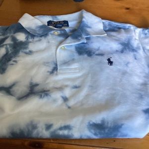 Boys tie dye polo shirt size medium 10-12